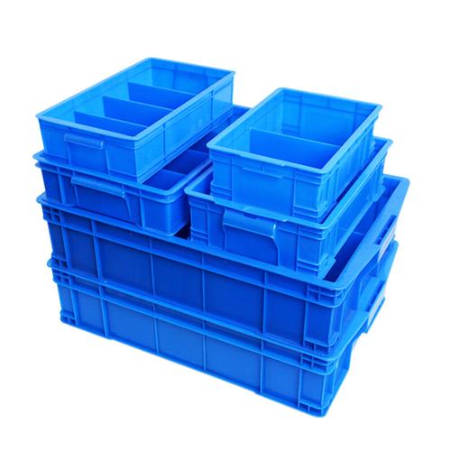 伏兴多格收纳箱加厚塑料收纳盒元件盒多用途周转箱带格子工具箱零件盒